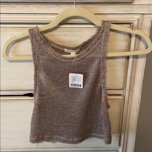 Gold sparkle crop top NWT